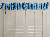 Poplin Multi Stripe Print Curtain Rod Sleeve Topper