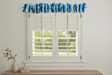 Poplin Multi Stripe Print Curtain Rod Sleeve Topper