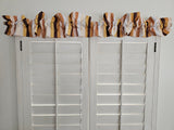 Poplin Multi Stripe Print Curtain Rod Sleeve Topper