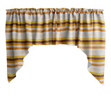 Poplin Multi Stripe Swag Window Valance 58" Wide / 36" Tall
