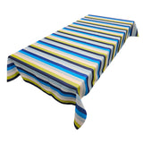 Poplin Printed Multi Stripe Polyester Tablecloth