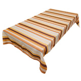 Poplin Printed Multi Stripe Polyester Tablecloth