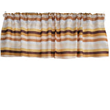 Poplin Multi Stripe Polyester Window Valance 58" Wide