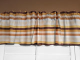 Poplin Multi Stripe Polyester Window Valance 58" Wide