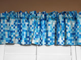 Poplin Square Pixelated Polyester Window Valance 58" Wide