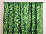 Poplin Square Pixelated Print Polyester Window Curtain 58 Inch Wide