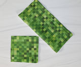 Poplin Square Pixelated Polyester Napkins Dinner Table Decor 16" x 16" Hemmed (Pack of 6)