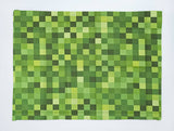 Poplin Printed Pixelated Squares Dinner Table Placemats Holiday Home Decoration 13" x 19" (Pack of 4)
