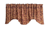 Poplin Square Pixelated Print Scalloped Wave Window Valance 58" Wide / 20" Tall