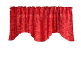 Poplin Square Pixelated Print Scalloped Wave Window Valance 58" Wide / 20" Tall