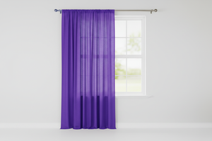Solid Poplin Window Curtain or Photography Backdrop 58" Wide - Purple