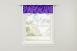 Shiny Smooth Satin Window Valance 58" Wide - Purple