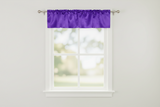 Shiny Smooth Satin Window Valance 58" Wide - Purple