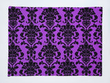 Poplin Damask Floral Dinner Table Placemats Holiday Home Decoration 13" x 19" (Pack of 4)