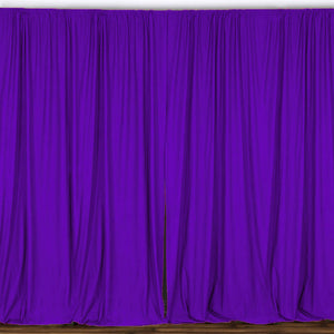 Solid Poplin Window Curtain or Photography Backdrop 58" Wide Purple