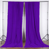 Solid Poplin Window Curtain or Photography Backdrop 58" Wide Purple