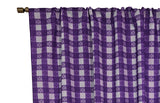 Poplin Tavern Gingham Check Print Polyester Window Curtain 58 Inch Wide