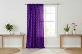 Satin Rosette 3D Pop up Flower Single Curtain Panel 54 Inch Wide - Purple