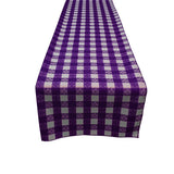 Poplin Tavern Gingham Checkered Polyester Table Runner