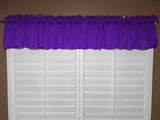 Solid Poplin Window Valance 58" Wide Purple