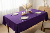 Polyester Poplin Gaberdine Durable Tablecloth Solid - Purple