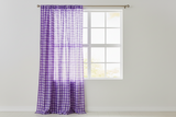 Cotton Gingham Checkered Curtain 58 Inch Wide - Purple