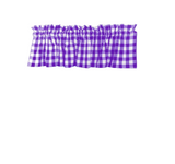 Cotton Gingham Checkered Window Valance 58" Wide - Purple