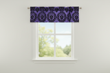 Flocked Damask Window Valance 58" Wide - Purple