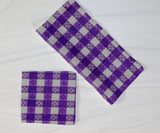 Poplin Tavern Gingham Checkered Polyester Napkins Dinner Table Decor 16" x 16" Hemmed (Pack of 6)