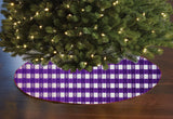 Poplin Tavern Gingham Checkered Floral Tree Skirt Christmas Decoration 58" Round Skirt