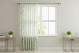 Cotton Curtain Floral Print 58 Inch Wide Quilting Pattern Floral Hearts and Butterfly - Green