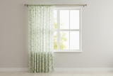 Cotton Curtain Floral Print 58 Inch Wide Quilting Pattern Floral Hearts and Butterfly - Green