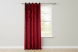 Grommet Curtain Velvet Embossed Damask Curtain Panel 54 Inch Wide