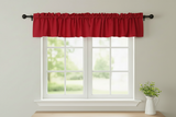 Solid Poplin Window Valance 58" Wide - Red