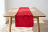 Velvet Embossed Damask Table Runner