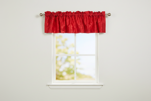 Pintuck Window Valance 52" Wide - Red
