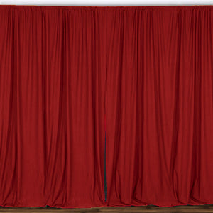 Solid Poplin Window Curtain or Photography Backdrop 58" Wide Red