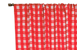 Poplin Tavern Gingham Check Print Polyester Window Curtain 58 Inch Wide