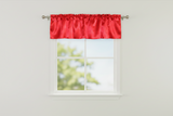 Shiny Smooth Satin Window Valance 58" Wide - Red