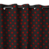 Grommet Curtain Polka Dots Print 56 Inch Wide
