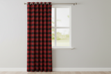 Grommet Blackout Curtain Poplin Buffalo Checkered 56" Wide Curtain