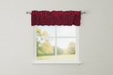 Cotton Window Valance Stripe Print 58 Inch Wide / 1/2 Inch Stripe - Black and Red