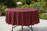 Cotton 1 Inch Wide Stripes Round Tablecloth