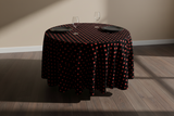 Cotton Polka Dots Round Tablecloth for Wedding/Bridal Shower, Birthdays, Special Events