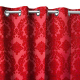Grommet Blackout Curtain Taffeta Damask 56" Wide Short Curtain