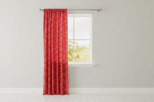 Cotton Curtain Floral Paisley Bandanna Print 58 Inch Wide - Red