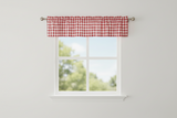 Cotton Gingham Checkered Window Valance 58" Wide - Red