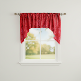 Velvet Embossed Damask Swag Window Valance 54" Wide / 36" Tall
