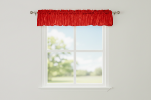 Crinkle Taffeta Window Valance 52" Wide - Red