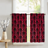 Poplin Damask Floral Café Tier Curtains Window Treatment Kitchen Home Décor